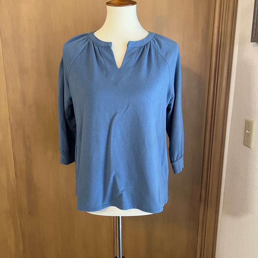 JJill Pure Jill Affinity French Terry knit top, 3/4 sleeves, small, NWOT